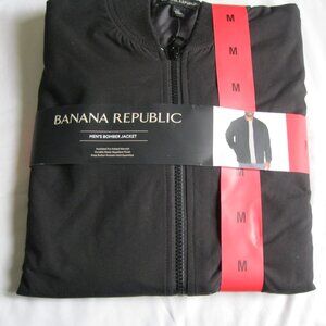 Banana Republic Men’s Bomber Jacket, Black, Size M  (0854)